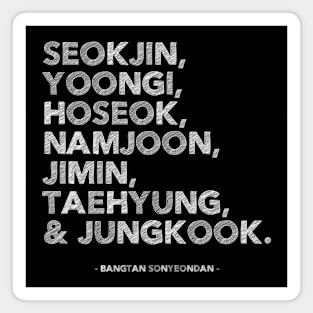 BTS Members Magnet